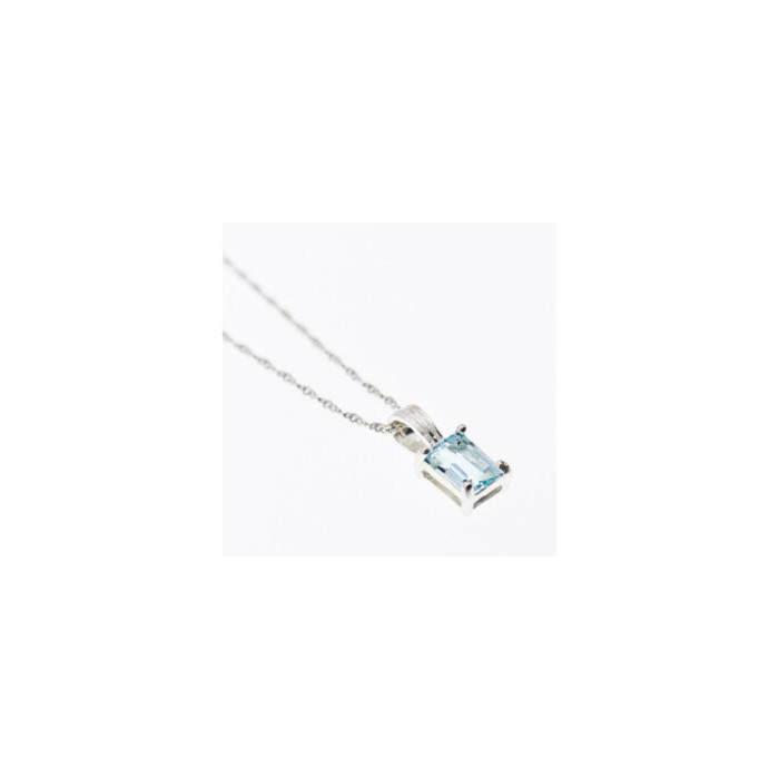 925 STERLING SILVER TOPAZ CHAIN WITH PENDANT
