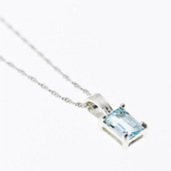 925 Sterling Silver Topaz Chain With Pendant