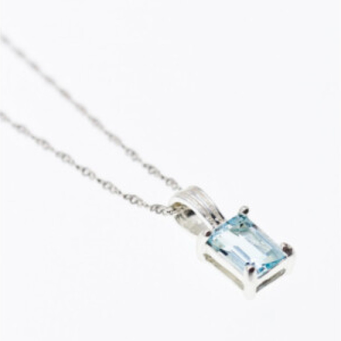 925 Sterling Silver Topaz Chain With Pendant