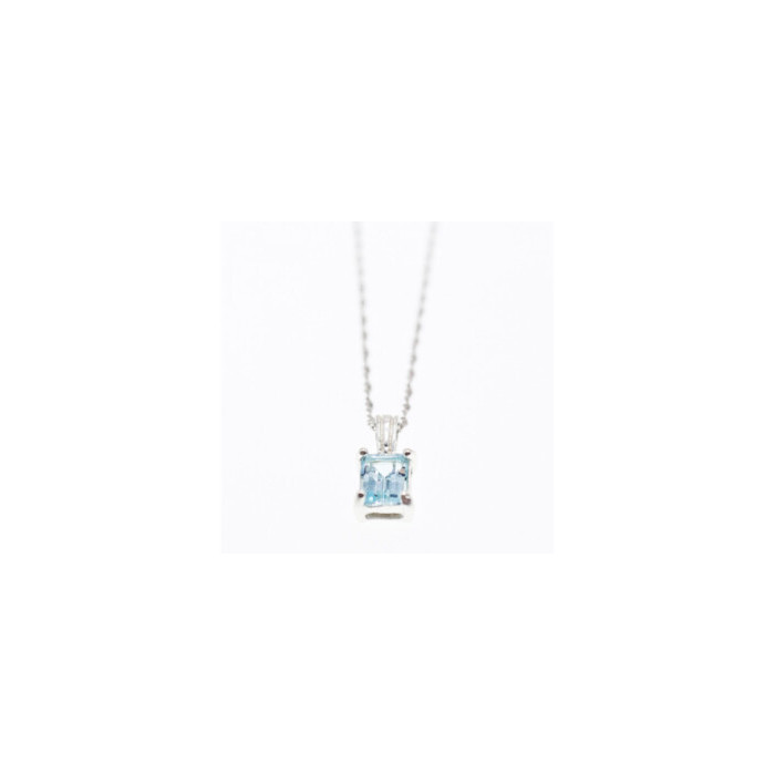 925 STERLING SILVER TOPAZ CHAIN WITH PENDANT