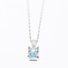 925 Sterling Silver Topaz Chain With Pendant