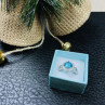 925 Sterling Silver Blue Topaz Ring Size 8