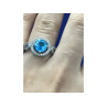 925 Sterling Silver Blue Topaz Ring Size 8