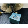925 Sterling Silver Blue Topaz Ring Size 8