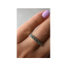 925 Sterling Silver Black Spinel Ring Size 6.5