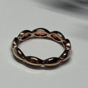 925 Sterling Silver Gold Plated Ring Size 6