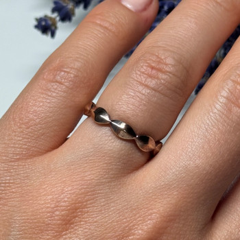 925 Sterling Silver Gold Plated Ring Size 6