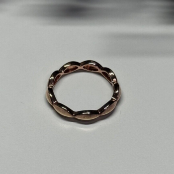 925 Sterling Silver Gold Plated Ring Size 6