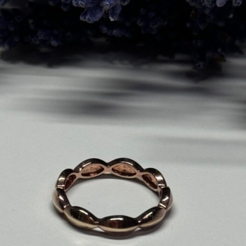 925 Sterling Silver Gold Plated Ring Size 6