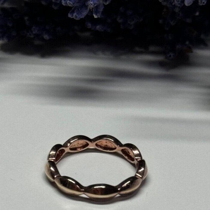 925 Sterling Silver Gold Plated Ring Size 6