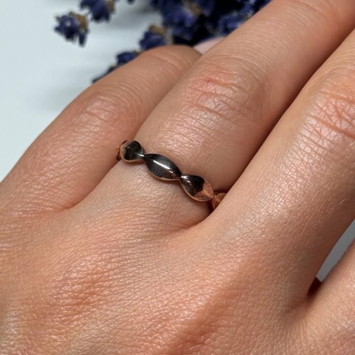 925 Sterling Silver Gold Plated Ring Size 6