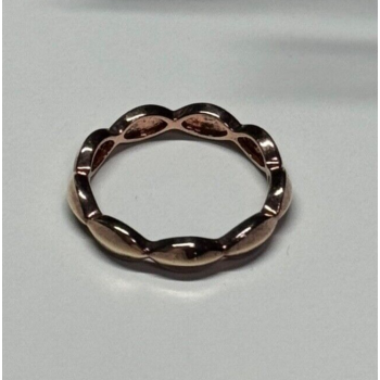 925 Sterling Silver Gold Plated Ring Size 6