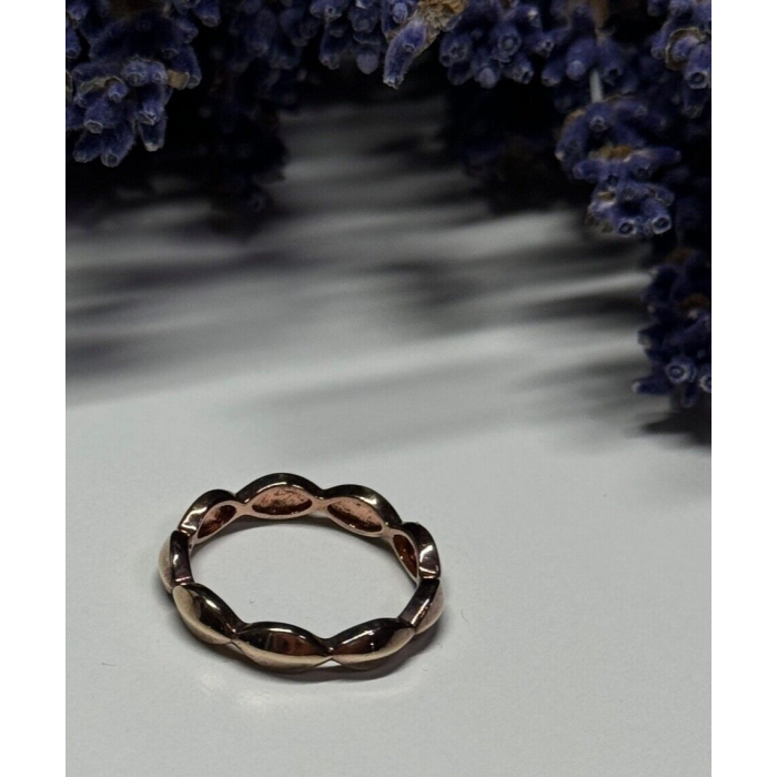 925 Sterling Silver Gold Plated Ring Size 6