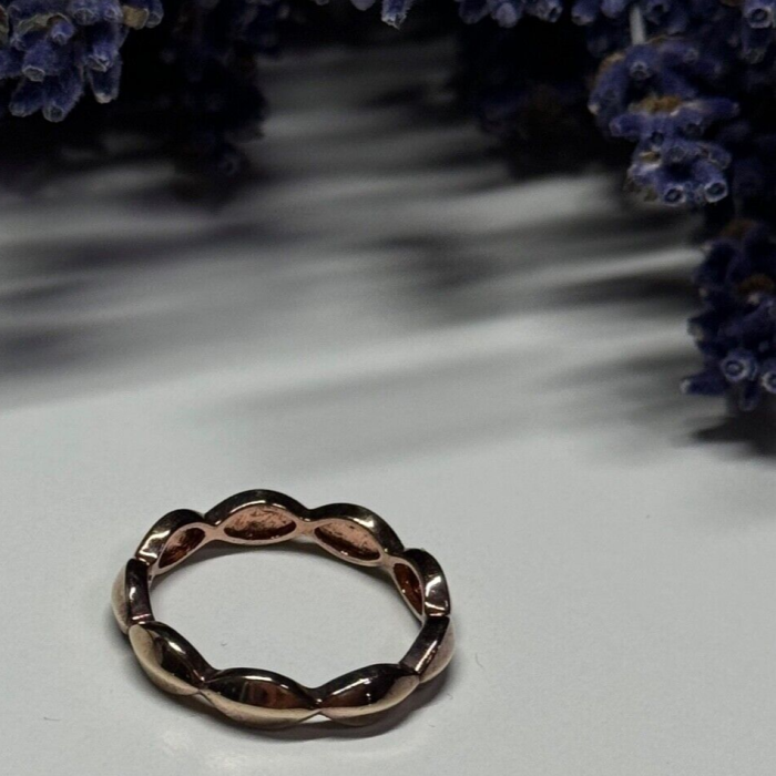925 Sterling Silver Gold Plated Ring Size 6