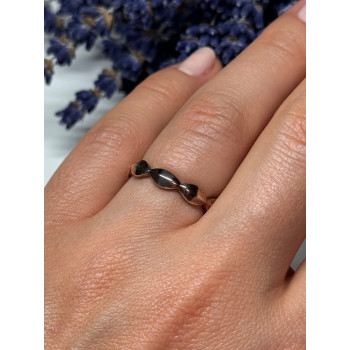 925 Sterling Silver Gold Plated Ring Size 6