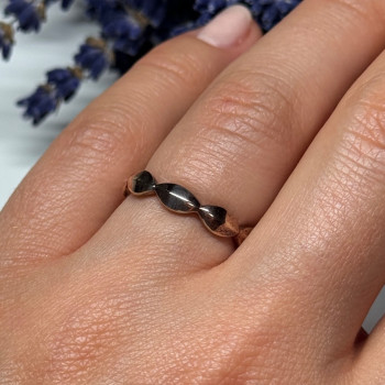 925 Sterling Silver Gold Plated Ring Size 6