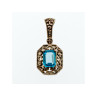 925 Sterling Silver Blue Topaz Pendant
