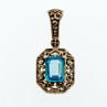 925 Sterling Silver Blue Topaz Pendant