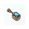 925 Sterling Silver Blue Topaz Pendant