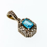 925 Sterling Silver Blue Topaz Pendant