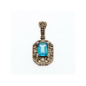925 Sterling Silver Blue Topaz Pendant