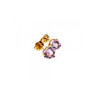 10K YELLOW GOLD TANZANITE HEARTS EARRINGS