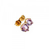 10K Yellow Gold Tanzanite Hearts Earrings