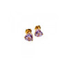 10K YELLOW GOLD TANZANITE HEARTS EARRINGS