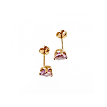 10K YELLOW GOLD TANZANITE HEARTS EARRINGS