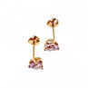 10K Yellow Gold Tanzanite Hearts Earrings