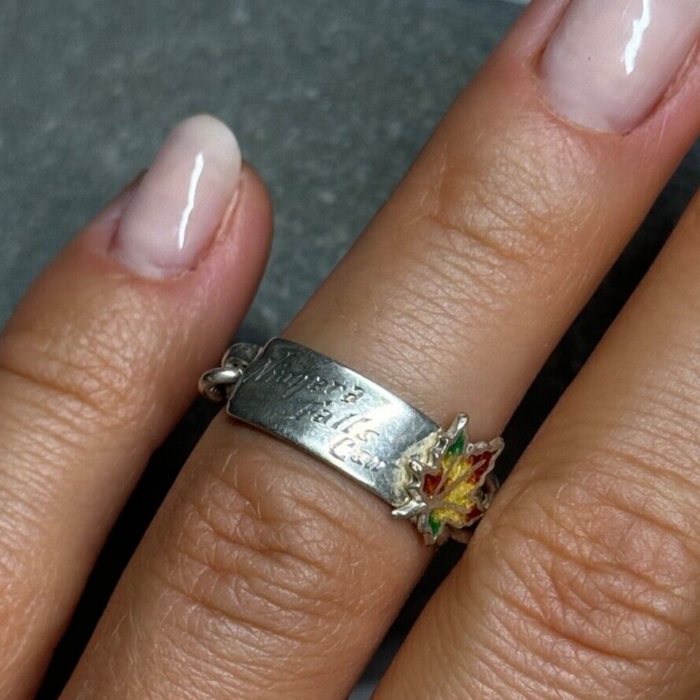 925 Sterling Silver Niagara Falls Canada Ring Size 5