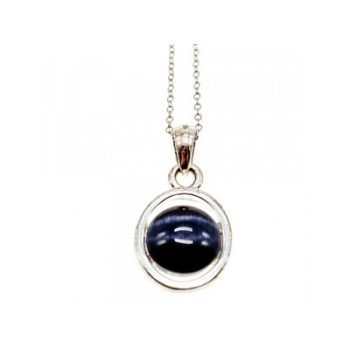 925 Sterling Silver Black Onyx Chain with Pendant