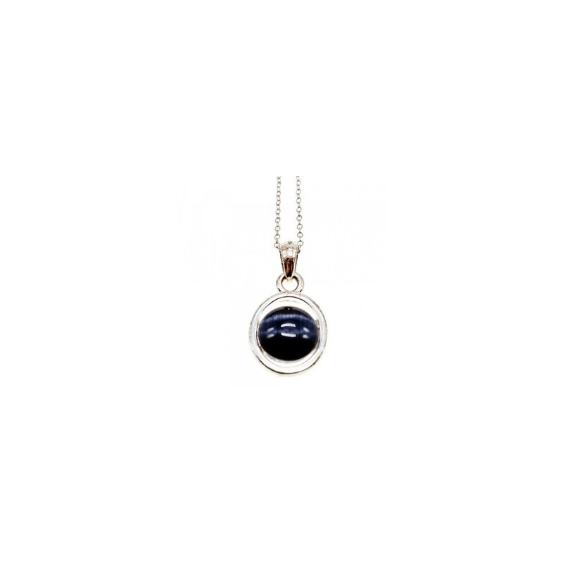 925 Sterling Silver Black Onyx Chain with Pendant