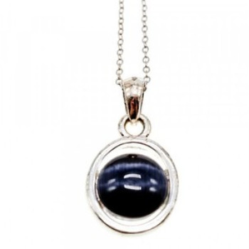 925 Sterling Silver Black Onyx Chain With Pendant
