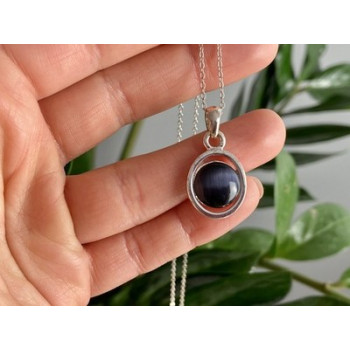 925 Sterling Silver Black Onyx Chain with Pendant