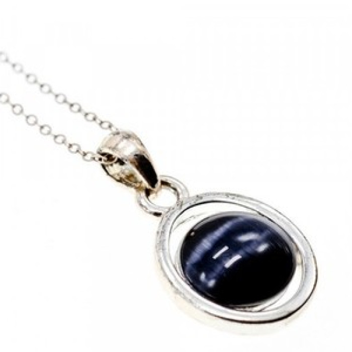 925 Sterling Silver Black Onyx Chain With Pendant