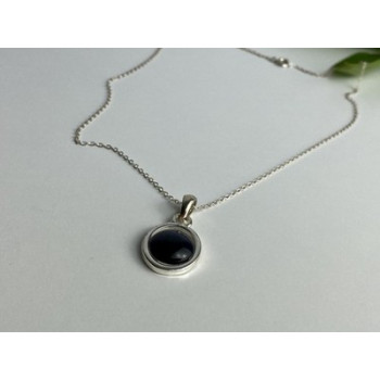 925 Sterling Silver Black Onyx Chain with Pendant