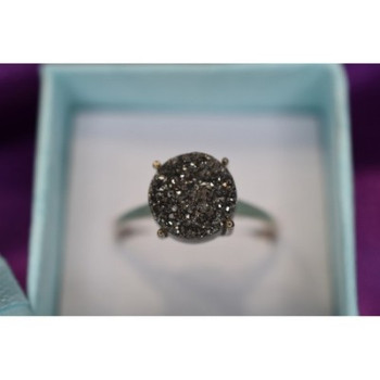 925 Sterling Silver Pyrite Ring Size 7.5