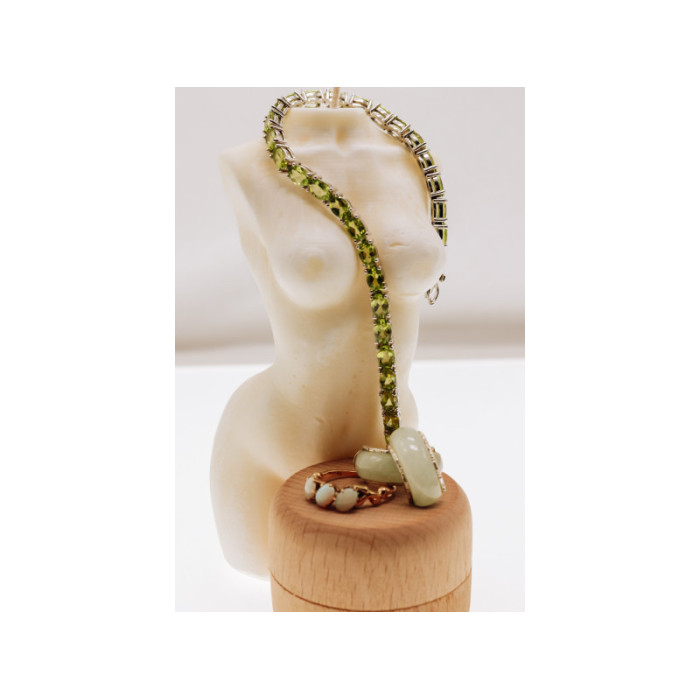 925 Sterling Silver Nephrite Stud Earrings