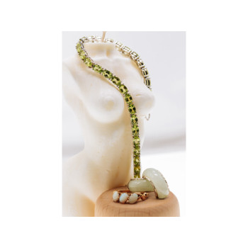 925 Sterling Silver Nephrite Stud Earrings