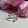 925 Sterling Silver White Spinel Ring Size 6