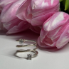 925 Sterling Silver White Spinel Ring Size 6
