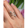 925 Sterling Silver White Spinel Ring Size 6