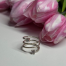 925 Sterling Silver White Spinel Ring Size 6