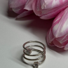925 Sterling Silver White Spinel Ring Size 6