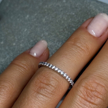 925 Sterling Silver CZ Ring Size 5.5