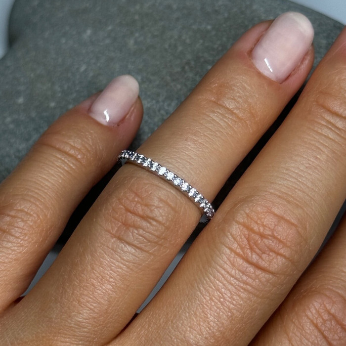 925 Sterling Silver CZ Ring Size 5.5