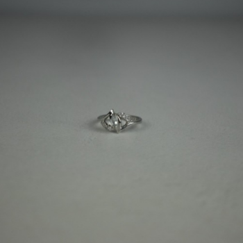 925 Sterling Silver Colorless Tourmaline (achroite) Ring Size 6.5