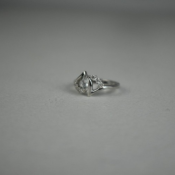 925 Sterling Silver Colorless Tourmaline (achroite) Ring Size 6.5