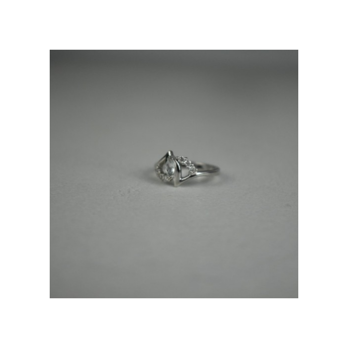 925 Sterling Silver Colorless Tourmaline (achroite) Ring Size 6.5